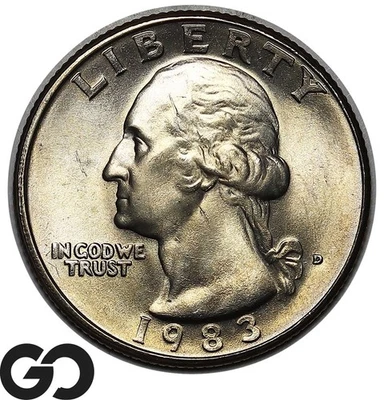 1983-D Washington Quarter, Superb Gem BU++ - Image 1 of 3