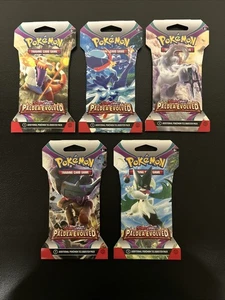 Pokemon TCG: Paldea Evolved Sleeved Booster Full Art Set X5 New Factory Sealed - Picture 1 of 2