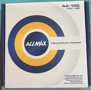 Pilas alcalinas dobles A Allmax AA máxima potencia (100 unidades) - Imagen 1 de 3