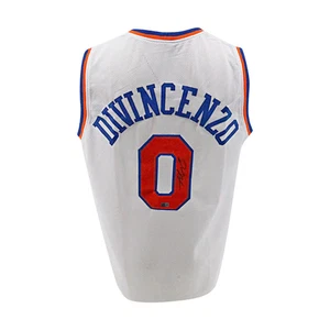 Camiseta deportiva blanca Donte DiVincenzo NY Knicks autografiada firmada estilo profesional (CX auténtica) - Imagen 1 de 4