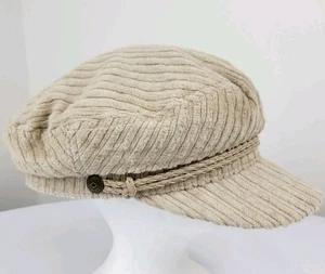 Brixton Fiddler Cap Fischermütze hellbraun beige Cord Damen Größe L - Bild 1 von 15