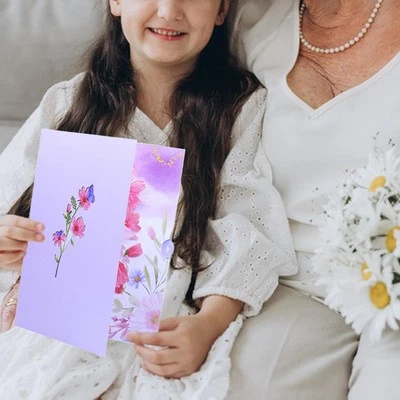 Mother's Day Card Thinking of You Wedding Graduation Spring Butterfly Flower - Image 1 of 4