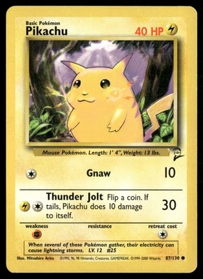 Pikachu Common Base Set 2 087/130 - Image 1 of 2