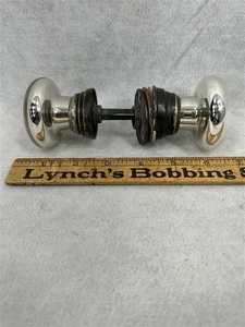 pomelli antichi per porta 2 pezzi coppia vetro mercurio ottimi XIX secolo originali  - Foto 1 di 5