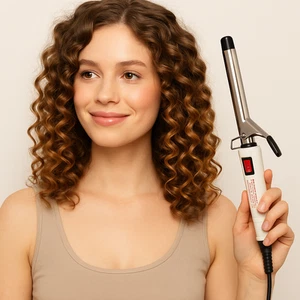 Classic Ceramic Curling Iron – 1/2 Inch Barrel for Defined, Long-Lasting Curls - Picture 1 of 4