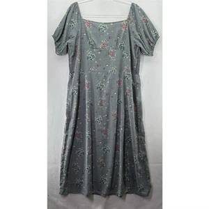 Vestido midi gris con estampado floral de jazmín Aladdin de los parques de Disney para mujer talla XL - Imagen 1 de 11