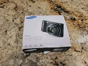 Samsung WB150F Smart Digital Compact Camera Black 14.2MP 18X Zoom Shutter Sticks - Picture 1 of 6