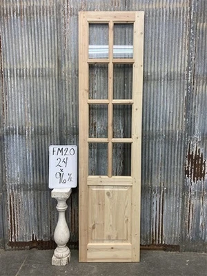 Puerta francesa de una sola puerta (24x96,5) 8 paneles puerta de vidrio estilo europeo FM20 Foto 1 de 4