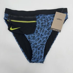 Nike Women's Party Dots High Waist Bikini Bottoms Detachable Zip Pack XS NEW - Picture 1 of 6