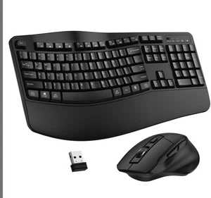 MK399 wireless keyboard and mouse combo Ergonomic Design New Open Box - Picture 1 of 6