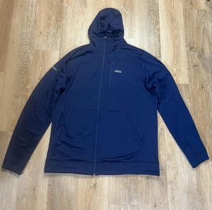 Patagonia Jacket Hoodie Mens 2XL Navy R1 Full Zip Hoody Outdoors - Picture 1 of 8