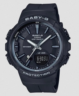 Casio Baby-G * BGS100SC-1A Runner Anadigi Step Tracker Basic Black Watch - image 1 of 2