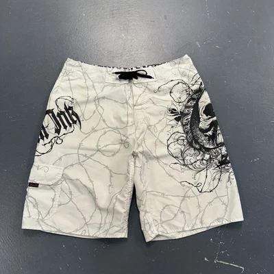 Pantalones cortos ligeros grunge Y2K Miami Inc etiquetados talla 34 medida 33W entrepierna de 10 pulgadas Foto 1 de 4