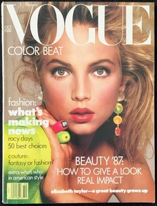 VTG Vogue Magazine October 1987 Rachel Williams Richard Avedon Thick Issue 496pg - Picture 1 of 18