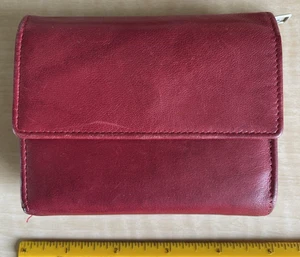 Lodis Rot Leder Reißverschluss Deluxe Scheckbuch Clutch Geldbörse Organizer - Bild 1 von 11