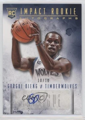 2013-14 Panini Intrigue Impact Rookie Auto Gold /10 Gorgui Dieng #22 Auto RC - Image 1 of 2