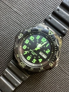 CASIO DIVER MENS WATCH 100M JAPAN MILITARY STYLE WATCH - Picture 1 of 6