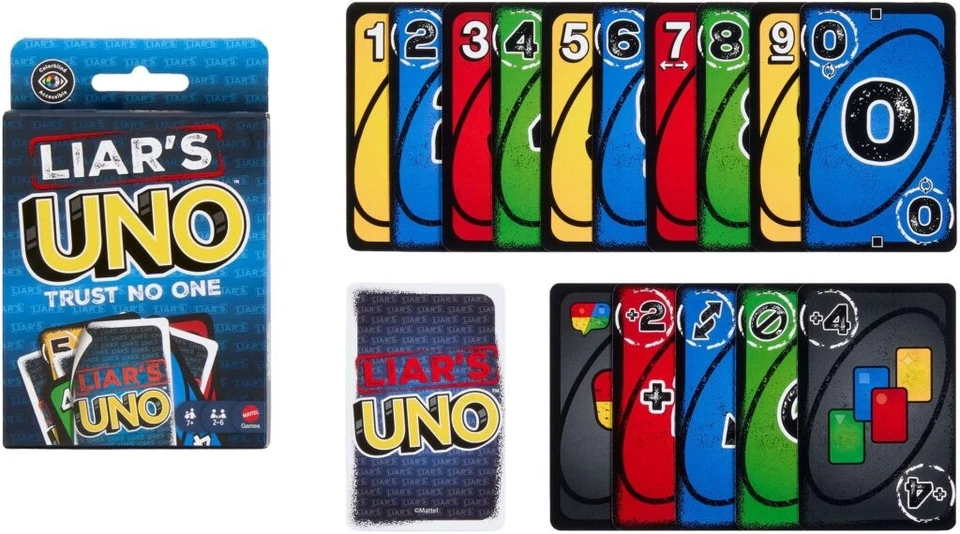 LIAR'S UNO Kartenspiel für Kinder & Erwachsene - Mattel JLH43 NEU & OVP