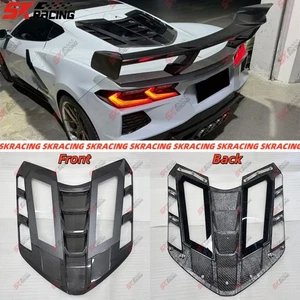 Fits Chevrolet Corvette C8 Coupe Dry Carbon Fiber Rear Decklid Hatch Vent Panel - Picture 1 of 16