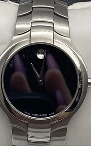 Orologio Uomo Movado 33mm WR Swiss Black Museum Acciaio Inox - Foto 1 di 6
