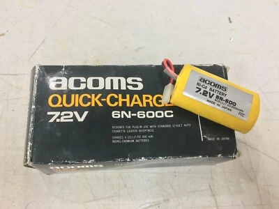 Vintage Acoms R/C Quick Charger 6N-600C 12 Volt Output 7.2 Volt With Battery - Image 1 of 2