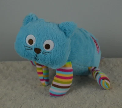 Peluche Zutano Nat & Jules Mochi Gatito Gato Peluche Rayas Azules Corazón Lovey Foto 1 de 4