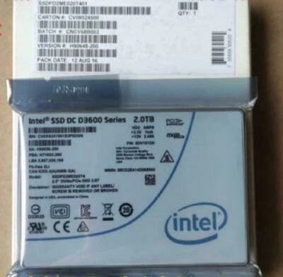 Intel 2TB SSD D3600 PCIe MLC DC NVME U.2 2.5" SSDPD2ME020T4 SSD AMPS - Image 1 of 2