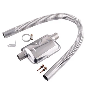 Car Parking Diesel Air Heater 60cm Exhaust Pipe W/ 24mm Silencer Muffler Set - Picture 1 of 12