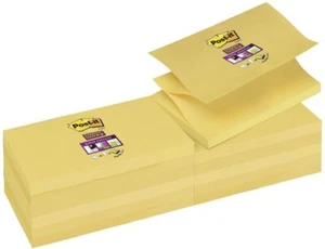 Post-it Notes Super Sticky Z-Notes (76 x 127 mm) Canary Yellow (12 x 90 Pack) - Picture 1 of 1