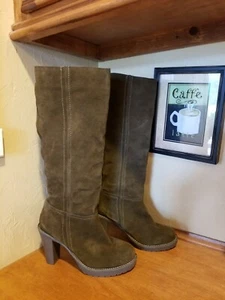 NWOT Ladies Envy Brown Suede Leather Boots Size 8.5 - Picture 1 of 7
