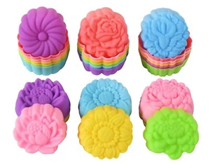 Reusable Silicone Baking Cups, 2 Inch Mini Size Silicone Cupcake Liners for b... - Picture 1 of 8