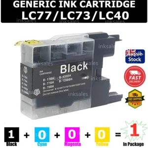 1x Generic Ink Cartridge LC40 LC-40 Black For Brother DCPJ525W J725W MFC-J430W - Picture 1 of 2