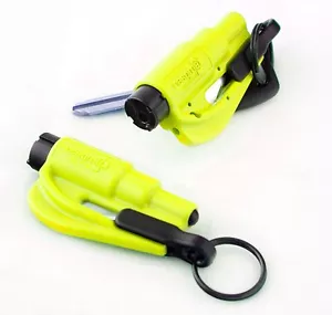 Confezione da 2 nuovi strumenti di fuga Resqme taglierina cintura di sicurezza interruttore vetro giallo - Foto 1 di 1