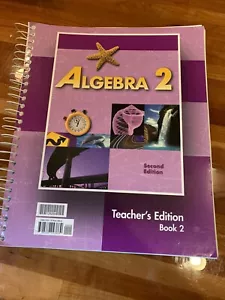 Allgebra 2 BJU Press Teachers Edition Book 2 Second Edition. Bob Jones Press - Picture 1 of 3