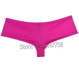 Men Shiny Spandex Thong Boxers Pouch Boxer Briefs Underwear Comfy Cheeky Trunks - Picture 1 of 13