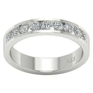 VS1 E Engagement Wedding Ring Band 1.20 Ct Real Diamond 14K Yellow Gold 4.30MM - Picture 1 of 8