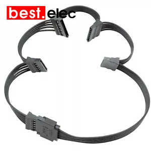 SATA Power Extension Hard Drive Cable 15 Pin 1 Male to 5 Female Splitter AdaptUI - Picture 1 of 10