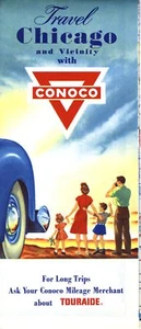 Conoco 1955 hoja de ruta: Chicago nuevo de lote antiguo - Imagen 1 de 1