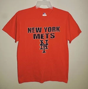 New York Mets Baseball MLB Men's Short Sleeve Shirt Orange Size Medium NWT - Picture 1 of 2