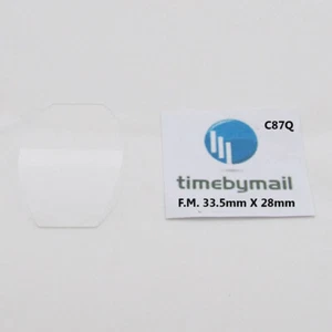 Para Reloj FRANCK MULLER 33,5mm X 28mm X 1mm Cristal Nuevo Repuesto C87Q - Imagen 1 de 2