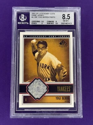 2002 SP Legendary Cuts Yogi Berra Game Used Pants BGS 8.5 - Image 1 of 2