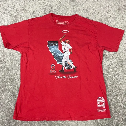LA Angels Mens XL Red Vladimir Guerrero Vlad The Impaler Mitchell & Ness Cover