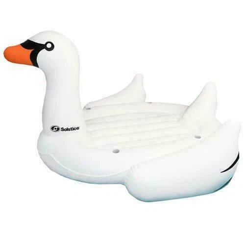 Swimline - 75" Giant Inflatable Swan Vinyl Float 90621