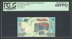 Madagascar 100 Ariary ND(2017) P97 Uncirculated Grade 68 - Picture 1 of 2