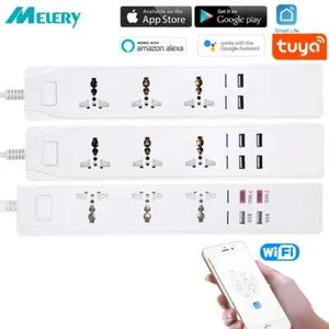 Wifi Smart Steckdosenleiste Universal Steckdose USB Typ-C Port UK US Steckdose Tuya - Bild 1 von 16