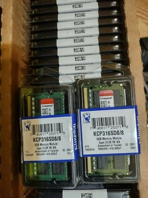 1.5V Kingston 2X8GB KCP316SD8/8 PC3-12800 DDR3-1600MHz non-ECC  204-Pin SO-DIMMS - Image 1 of 4