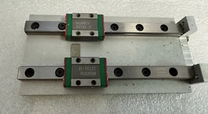 2 HIWIN MGNR9H 0F033-20 Linear Slide Rail 4-13/16 inch long w/1 Block MGN9CH - Picture 1 of 4