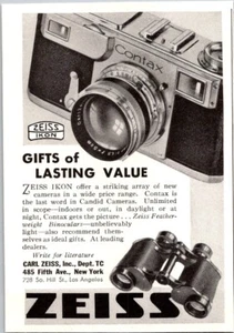 PRINT AD 1936 Zeiss Ikon Contax Candid Camera Featherweight Binoculars SMALL 3x4 - Bild 1 von 3