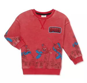 Spiderman Toddler Boys Red Pullover Sweatshirt with Long Sleeves Sz 3T - Picture 1 of 3