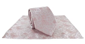 Michelsons of London Delicate Floral Wedding Tie & Pocket Square Set - Picture 1 of 41